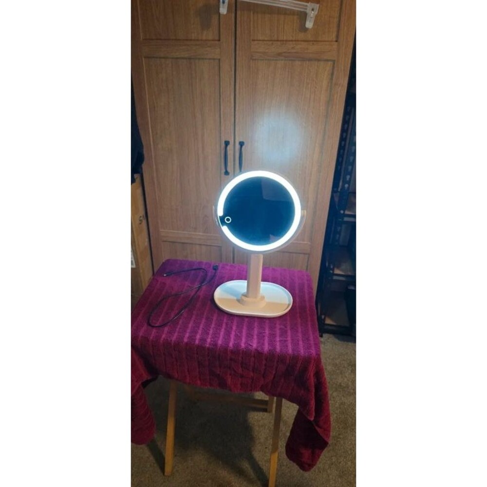 vid 94 Lighted Vanity Mirror – Double-Sided, LED, Rechargeable